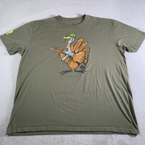 Zero Foxtrot Shirt Mens 3XL Green Turkey Soldier Graphic Tactical Tee Funny